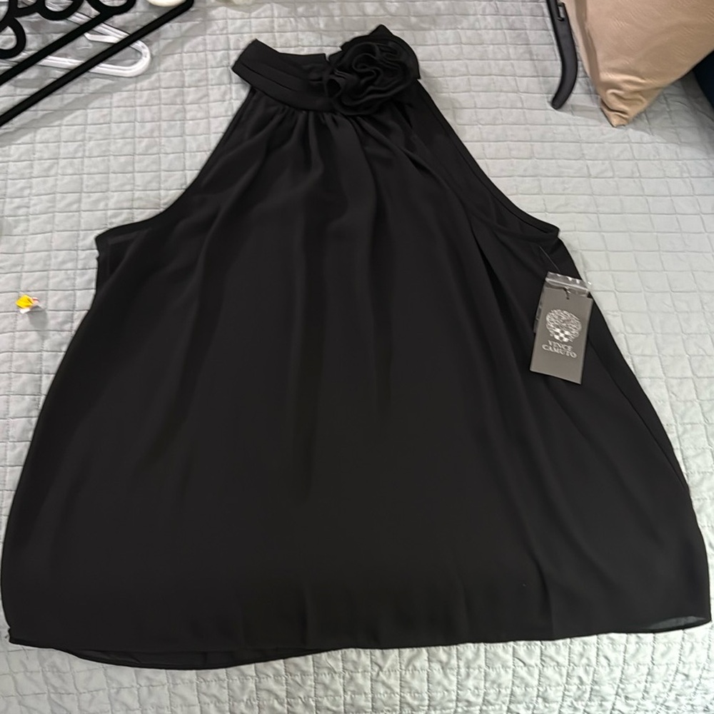 Vince Camuto Black Sleeveless Blouse